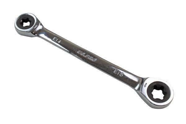 US PRO Tools 4pc Metric Double E-Torx Gear Ratchet Spanner Set E6 - E24 2247