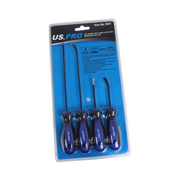 US PRO Tools 4PC Spoon Tip O-Ring & Oil Seal Remover Pick Tool Set 5051