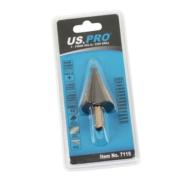 US PRO Tools 5 - 35mm HSS-G+ Step Drill Step Cone 7119