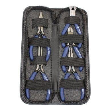 US PRO Tools 5 Piece Mini Soft Grip plier And Cutter Set in Zip Case 5887