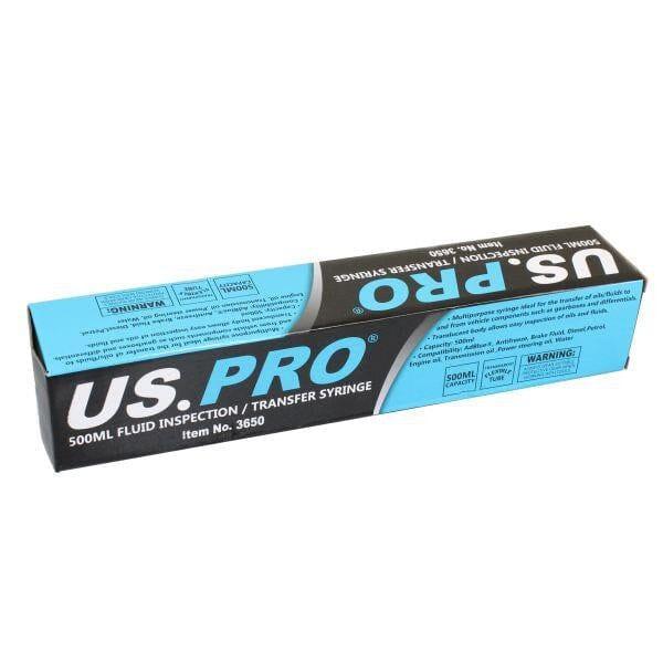 US PRO Tools 500ml Oil & Brake Fluid Inspection / Fluid Transfer Syringe 3650