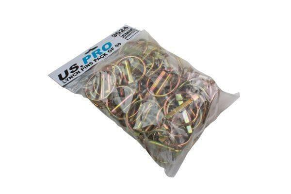 US PRO Tools 50pc 8.00mm Lynch Pin Ring Clip Set 9024