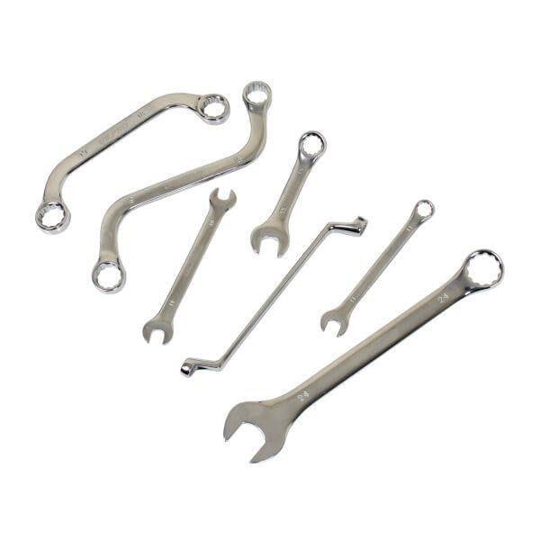 US PRO Tools 50pc Metric Spanner Wrench Mixed Set Stubby Ring Open Spanners 3928