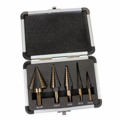 US PRO Tools 5PC Hss-G+ Step Drill Set 1/8"-1 3/8" In case 7139