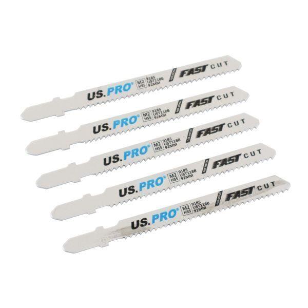 US PRO Tools 5pc UST118B 92mm 12TPI Jigsaw Blade For Metal 9185