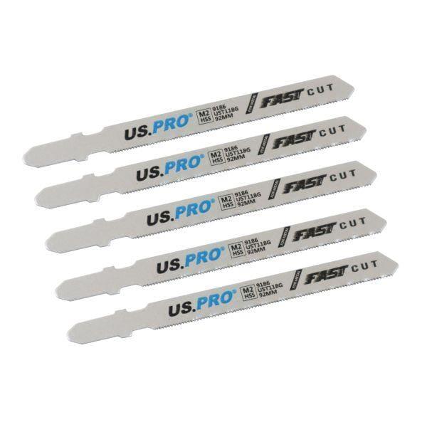 US PRO Tools 5pc UST118G 92mm 32TPI Jigsaw Blade For Metal 9186