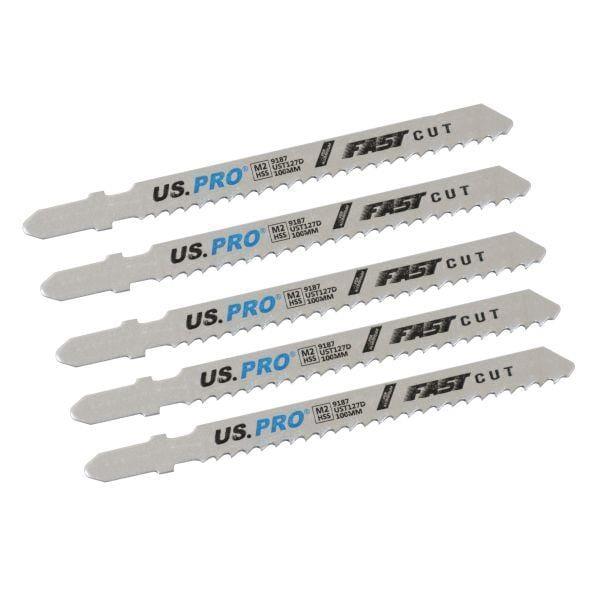 US PRO Tools 5pc UST127D 100mm 8TPI Jigsaw Blade For Aluminium 9187