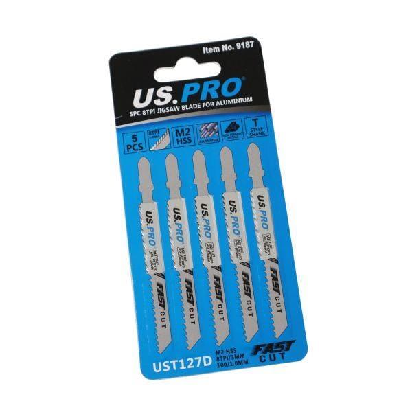 US PRO Tools 5pc UST127D 100mm 8TPI Jigsaw Blade For Aluminium 9187