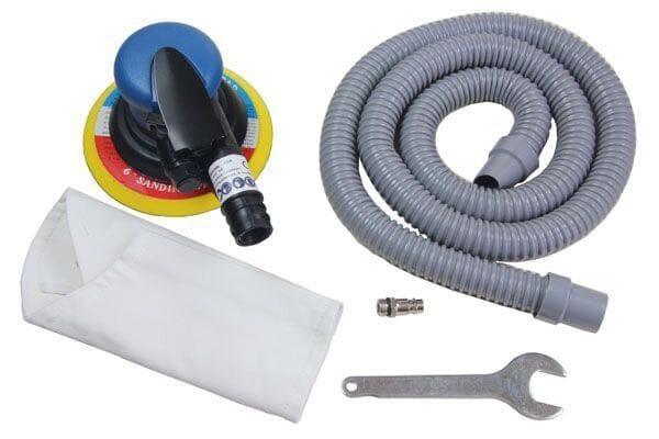 US PRO Tools 6" 150mm Air Dust Free DA Orbital Palm Sander With Dust Extractor 8323