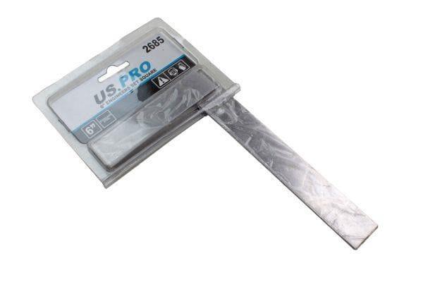 US PRO Tools 6" (150mm) Engineers Set Square Stainless Steel 2685