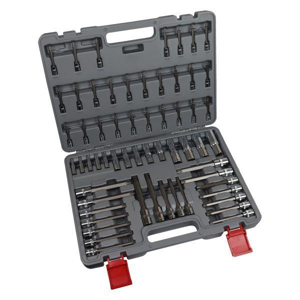 US PRO Tools 60PC 1/4", 3/8" & 1/2" Star, Tamper Star, Star Plus & E-Star Bit Socket Set 7554