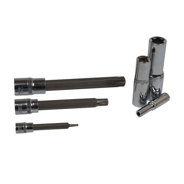 US PRO Tools 60PC 1/4", 3/8" & 1/2" Star, Tamper Star, Star Plus & E-Star Bit Socket Set 7554