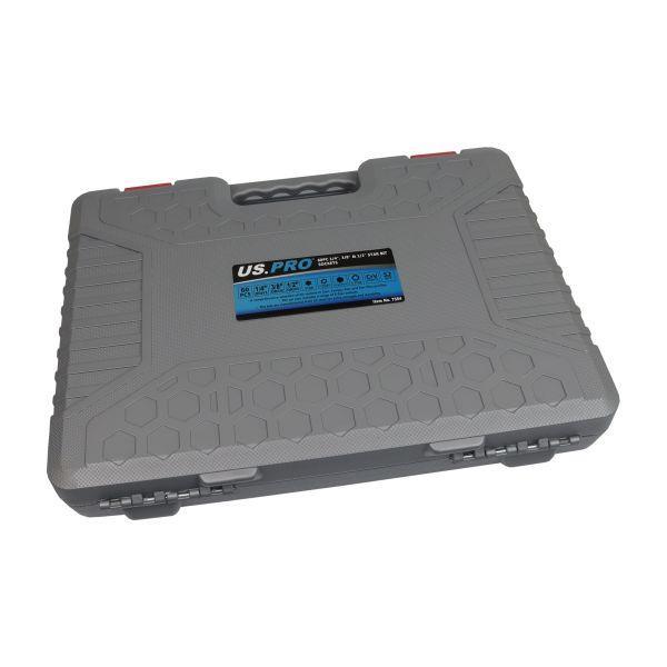 US PRO Tools 60PC 1/4", 3/8" & 1/2" Star, Tamper Star, Star Plus & E-Star Bit Socket Set 7554