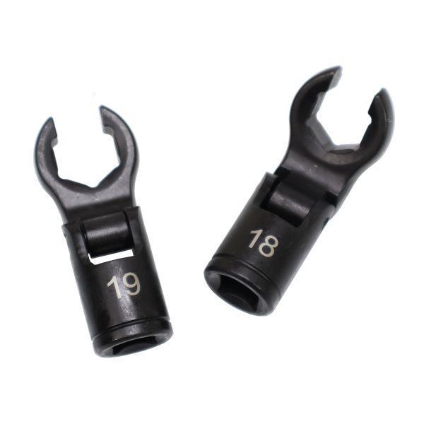 US PRO Tools 6pc 3/8" Dr Flexible Crows Foot Wrench Set Black 6pt 12-19mm 7516