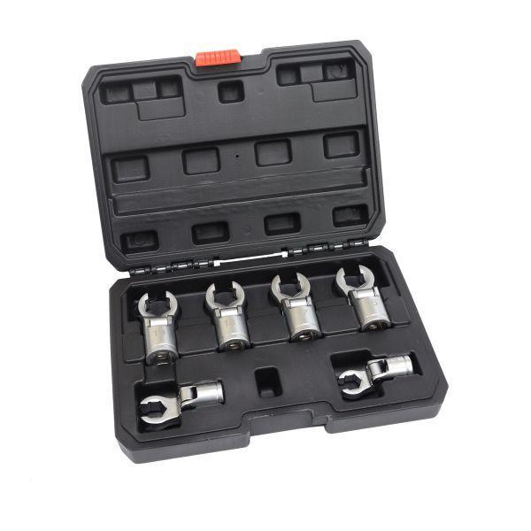 US PRO Tools 6pc 3/8" Dr Flexible Crows Foot Wrench Set Chrome 6pt 12-19mm 7517