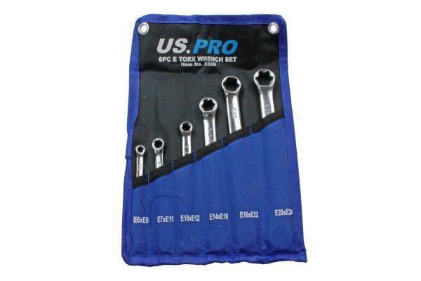 US PRO Tools 6pc E-Torx / Female Torx Star Wrench Spanner Set E6 - E24 2290