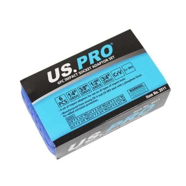 US PRO Tools 6pc Impact Socket Adaptor Set, Reducer for Sockets, Wrench 3511