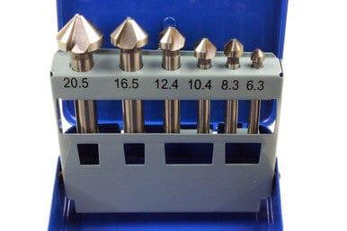 US PRO Tools 6pc Tapered Countersink HSS Drill Bit Set 6.3mm to 20.5mm 2638