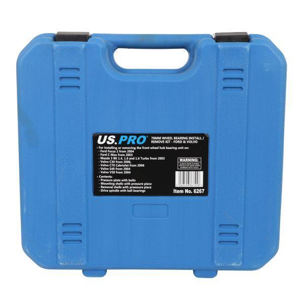 US PRO Tools 78MM Wheel Bearing Install / Removal Kit - Ford Mazda Volvo 6267