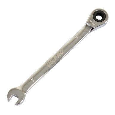 US PRO Tools 7mm Ratchet Spanner Wrench 72 Teeth Open & Ring End Wrench 3568
