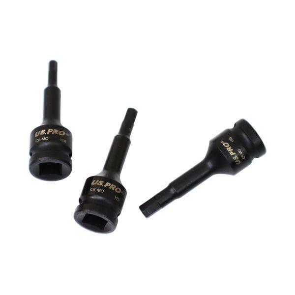 US PRO Tools 7pc 3/8" DR Impact Hex Bit Sockets Set H4 - H12 3989