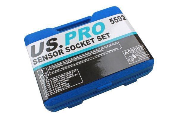 US PRO Tools 7pc Oxygen Lambda Oil Injector Etc Sensor Socket Set 5592