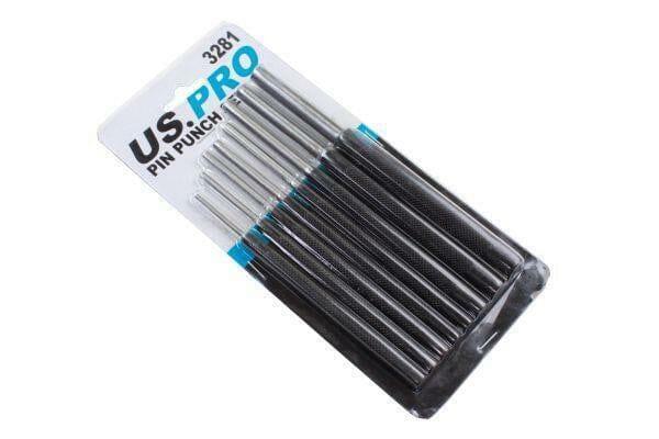 US PRO Tools 8 PC Pin Punch Set Drifting Parallel Punches 2.4mm - 9.5mm 3281