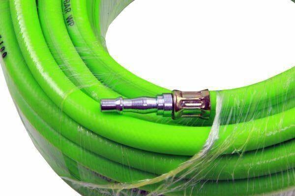 US PRO Tools 8mm X 15 Meters HI VIS Green Hybrid Quick Release Air Hose 8175