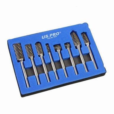 US PRO Tools 8pc 6mm Carbide Burr Set Burrs Tungsten Steel Hole enlarger 7073