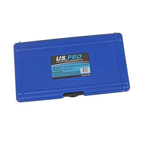 US PRO Tools 8pc Axle Spindle, Wheel Studs Rethreading Set Metric, Imperial 6271