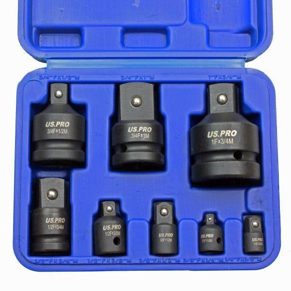 US PRO Tools 8pc Impact Adaptor Set, Reducer for Sockets, Wrench 3477