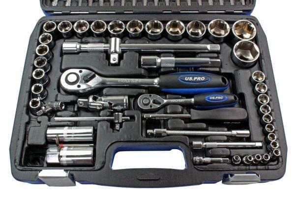 US PRO Tools 94pc Metric 1/4 & 1/2" Comprehensive Socket Wrench set 2078