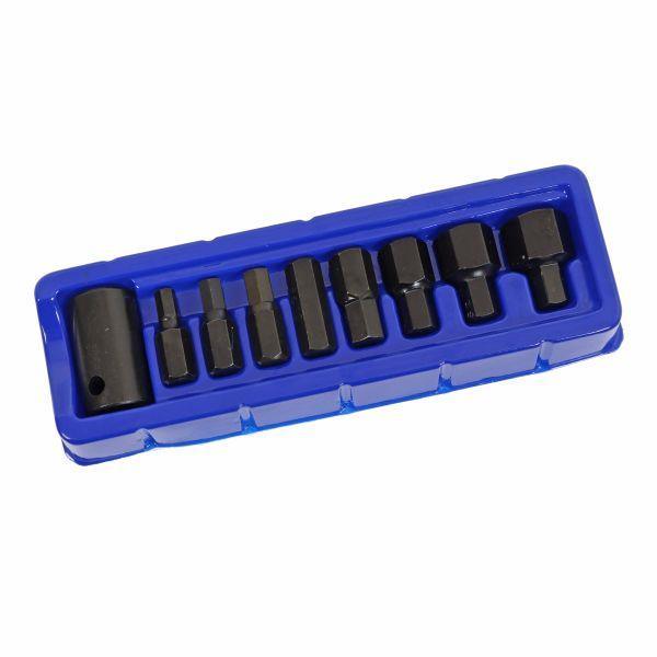 US PRO Tools 9pc Impact Hex Bit Set With 1/2" DR Bit Holder H6 - H19 3997