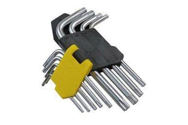 US PRO Tools 9pc Short Torx Star Key Set - Torxs Bits Keys 1615