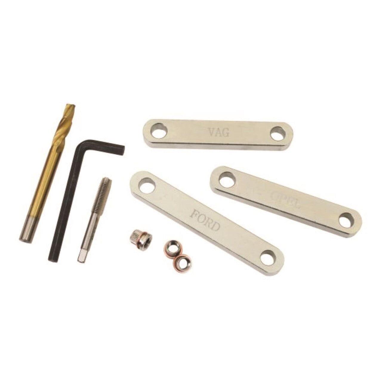 US PRO Tools Brake Caliper Thread Repair Kit with Threaded Inserts and Alignment Plates 6229