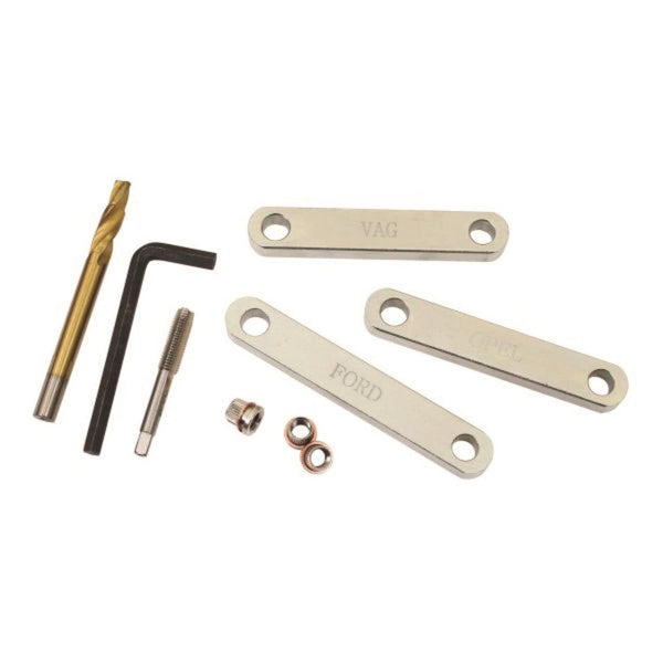 US PRO Tools Brake Caliper Thread Repair Kit with Threaded Inserts and Alignment Plates 6229