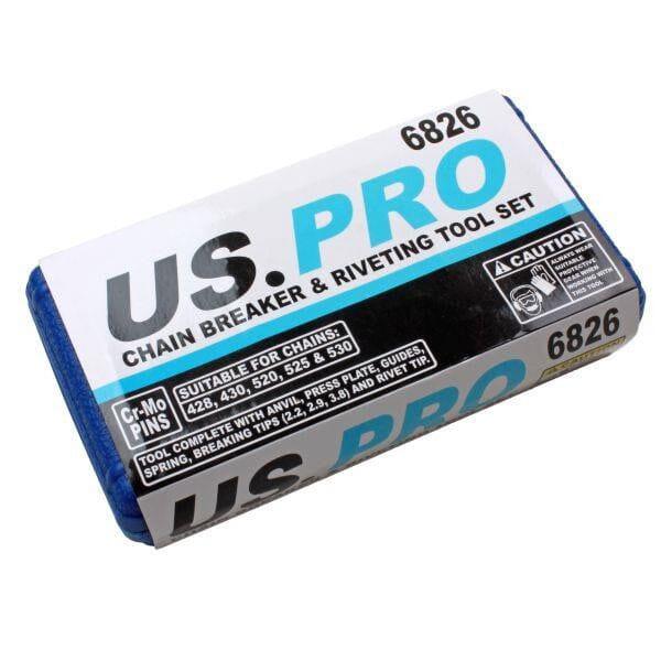 US PRO Tools Chain Breaker & Riveting Tool Set 428-530 6826