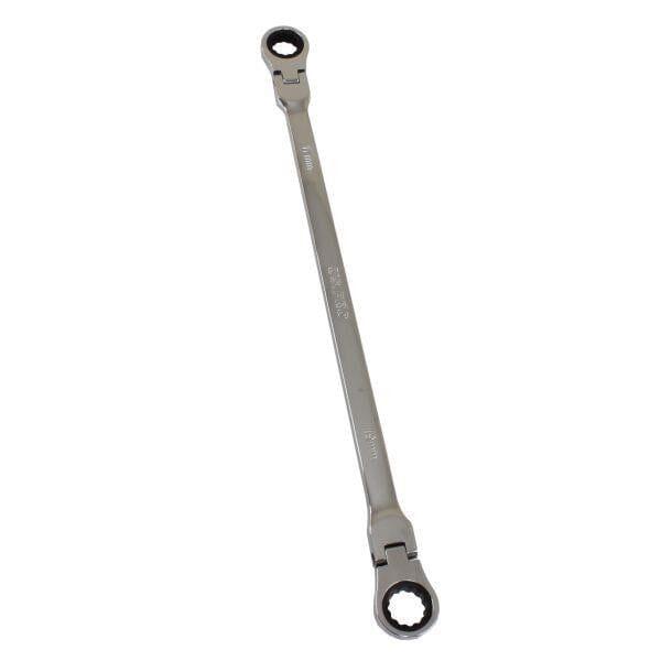 US PRO Tools Extra Long Double Ended Flex-Head Ratchet Spanner 17 & 19mm x 415mm 3872