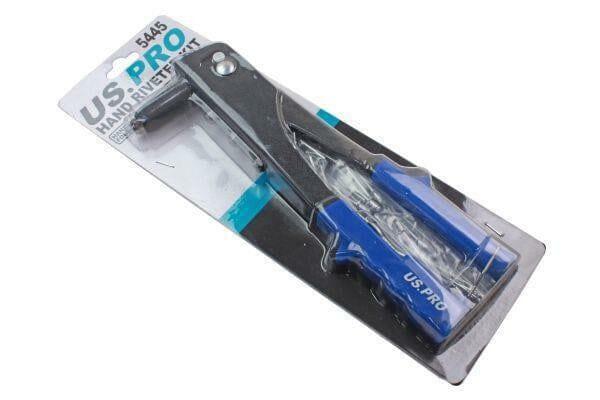 US PRO Tools Hand Riveter Kit 2.4, 3.2, 4.0 and 4.8mm Diameter Blind Rivets 5445