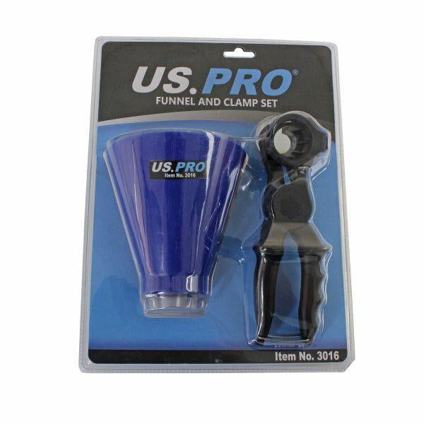 US PRO Tools Handsfree Oil Funnel Set With Holding Clamp When Pouring 3016