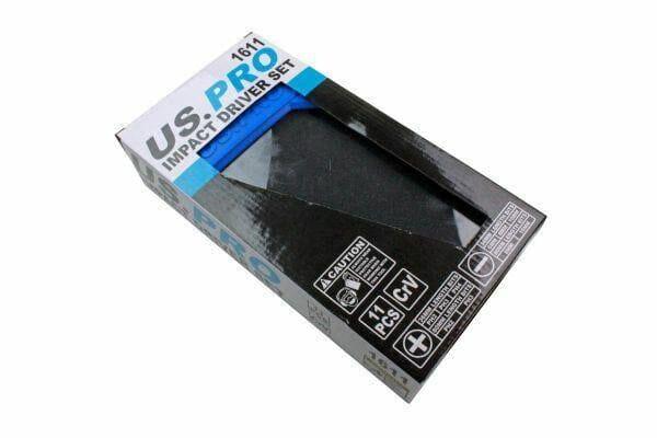 US PRO Tools Heavy Duty 11pc Impact Driver Set Impact Screwdriver Set 1611