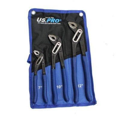US PRO Tools Heavy Duty 3pc Water Pump Pliers Set 2298