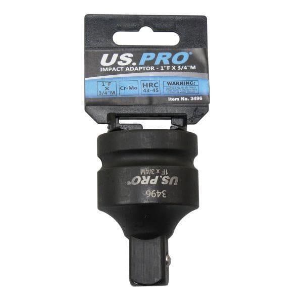 US PRO Tools Impact Socket Adaptor Step Up Adapter 1" Inch F to 3/4" Inch M 3496