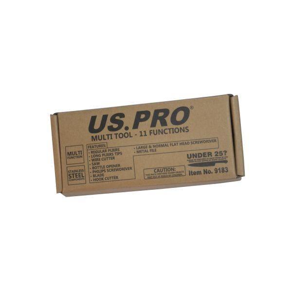 US PRO Tools Multi Tool With 11 Functions - Pliers, Cutters, Screwdriver etc pocket knife 9183