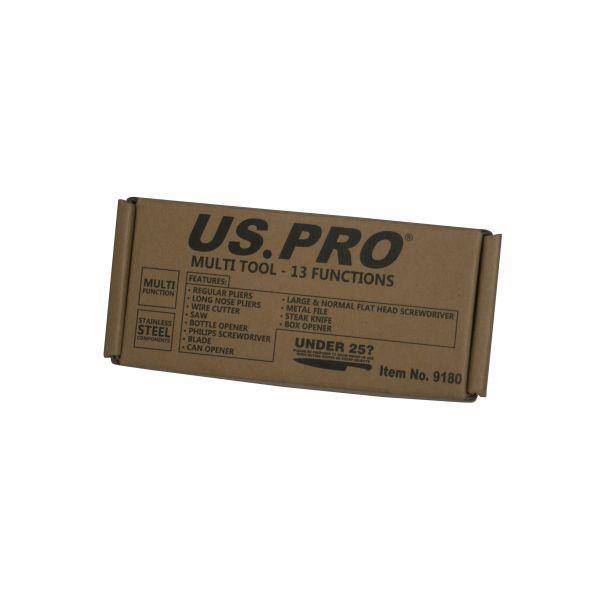 US PRO Tools Multi Tool With 13 Functions - Pliers, Cutters, Screwdriver etc pocket knife 9180