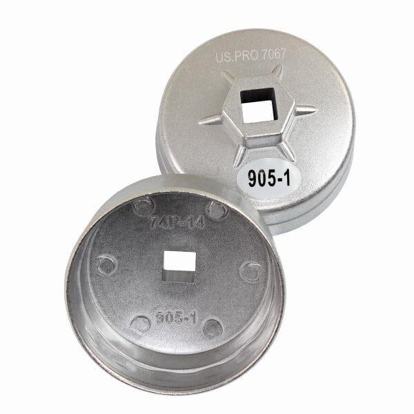 US PRO Tools Oil Filter Wrench 74mm X 14 Flutes 1/2" dr VW BMW 7067