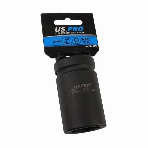 US PRO Tools Single 1" DR 30mm 6 Point Impact Socket 3740