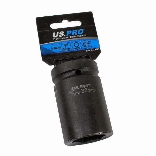 US PRO Tools Single 1" DR 32mm 6 Point Impact Socket 3741