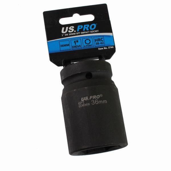 US PRO Tools Single 1" DR 36mm 6 Point Impact Socket 3744