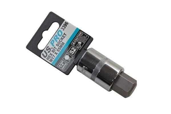 US PRO Tools Single 1/2" dr Hex Allen Bit Socket M17 X 55mm 3396